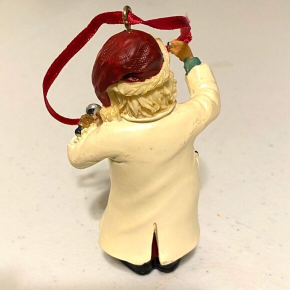 Santa Claus Doctor Ornament With Stethoscope and Red Ribbon Christmas decoration - Picture 7 of 10